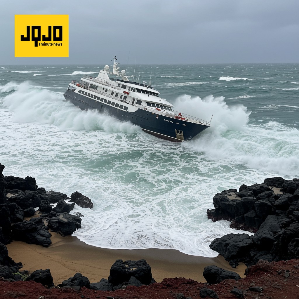 Barco encalla en Honolulu tras fuerte oleaje