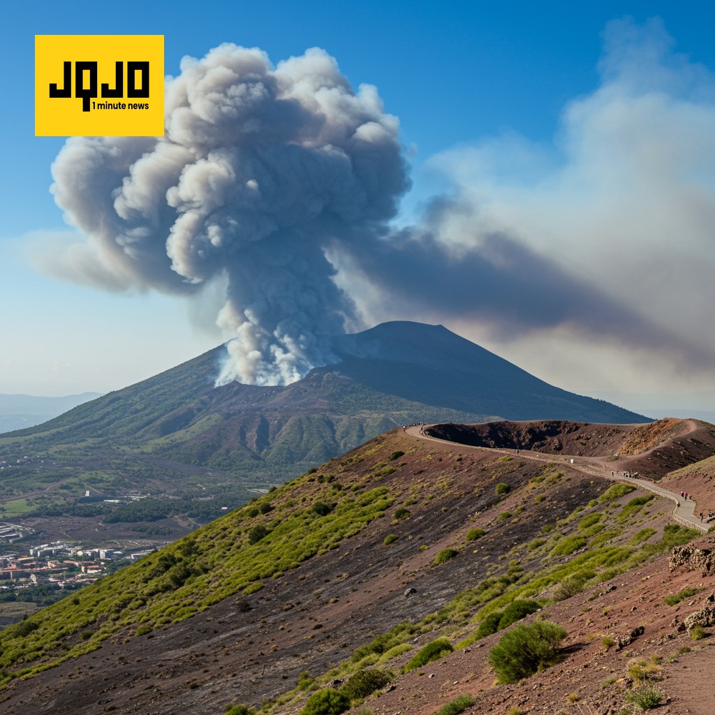 Incendio forestal en el Vesubio obliga al cierre de senderos
