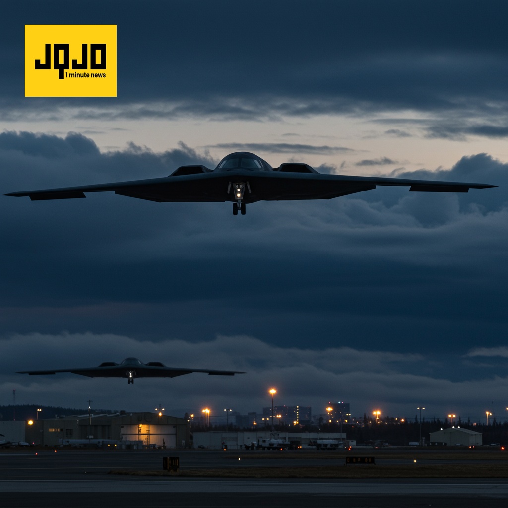 B-2 Bombers Fly into Alaska Before Trump-Putin Summit