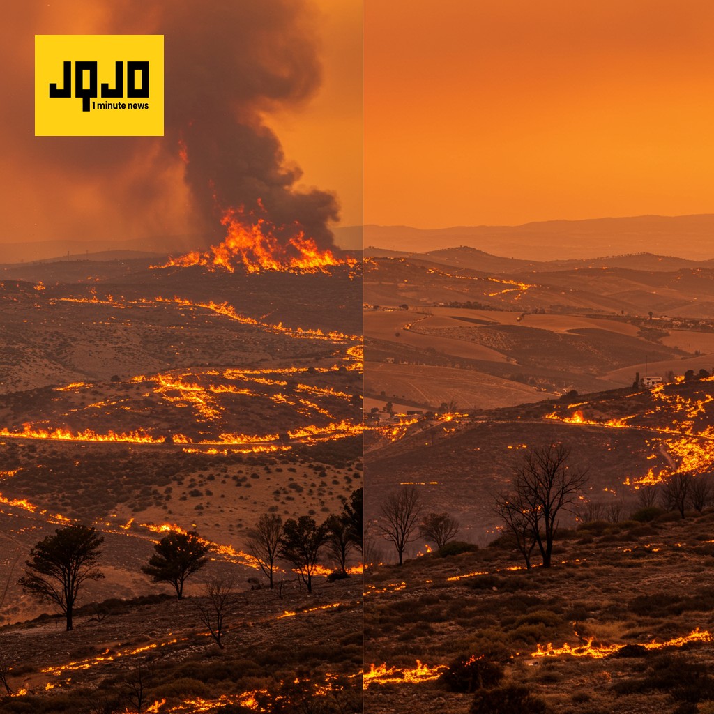 Record Wildfires Rage Across Western Spain