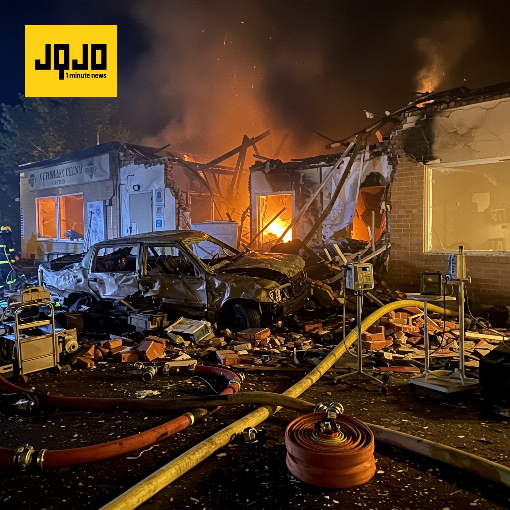 Gas Explosion Injures Firefighters After Hit-and-Run