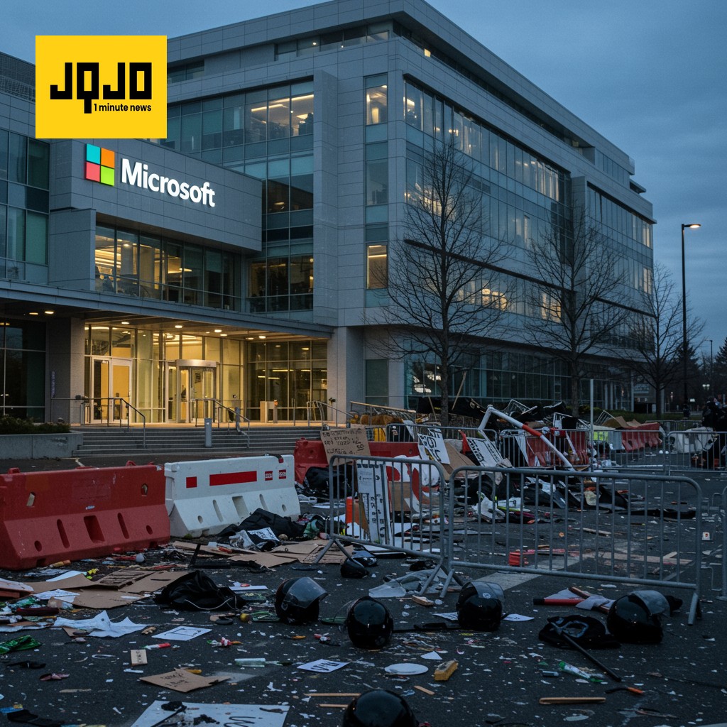 Microsoft Protests Lead to 18 Arrests