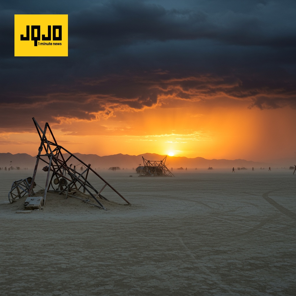 Burning Man confronté à des conditions météorologiques difficiles