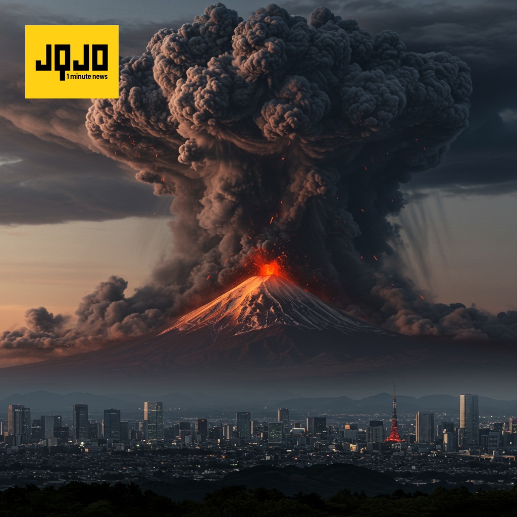 Simulation IA: Cendres volcaniques recouvrent Tokyo pour préparer les habitants à une éventuelle éruption du Mont Fuji
