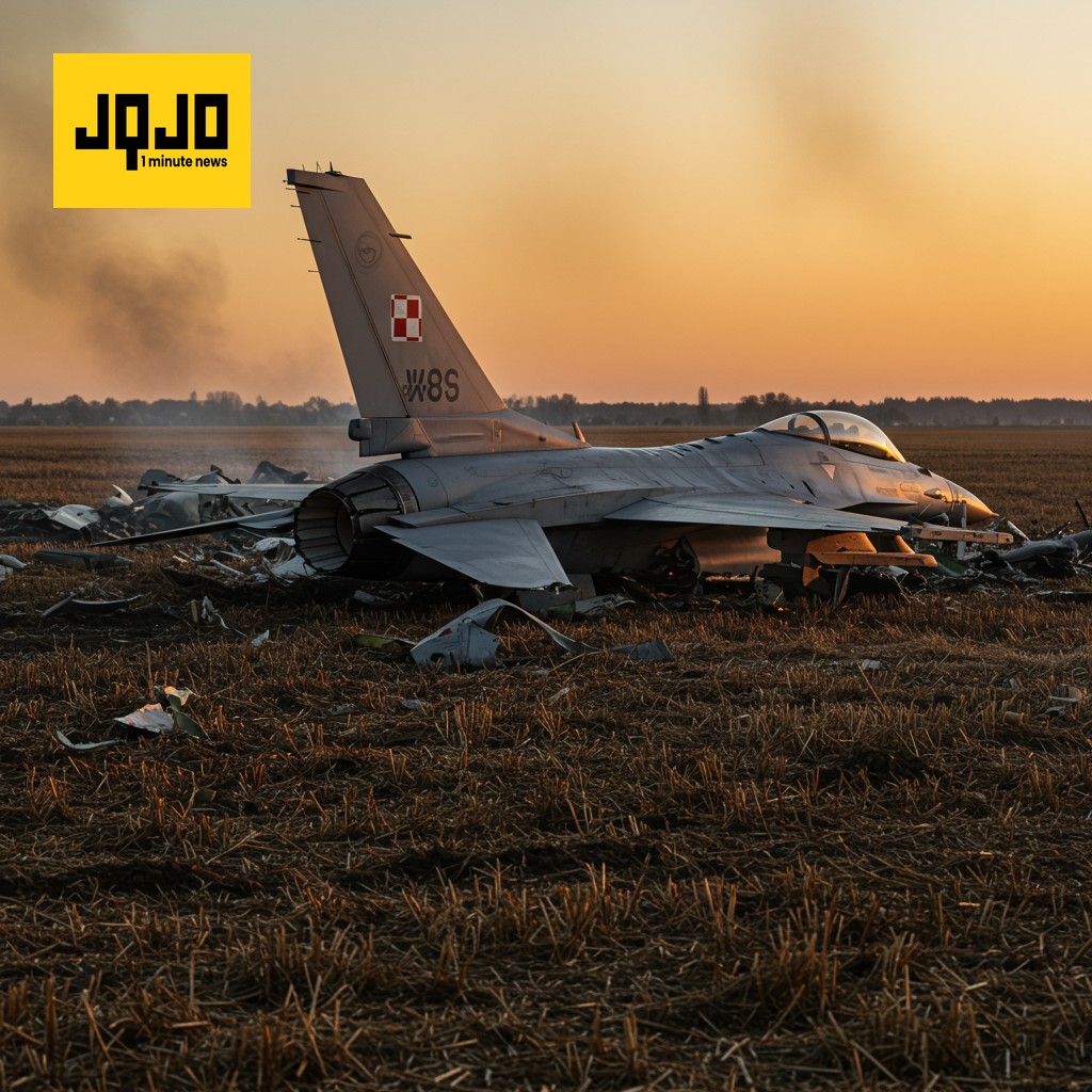 Pilot killed when F-16 jet crashes during preparations for a Polish air show