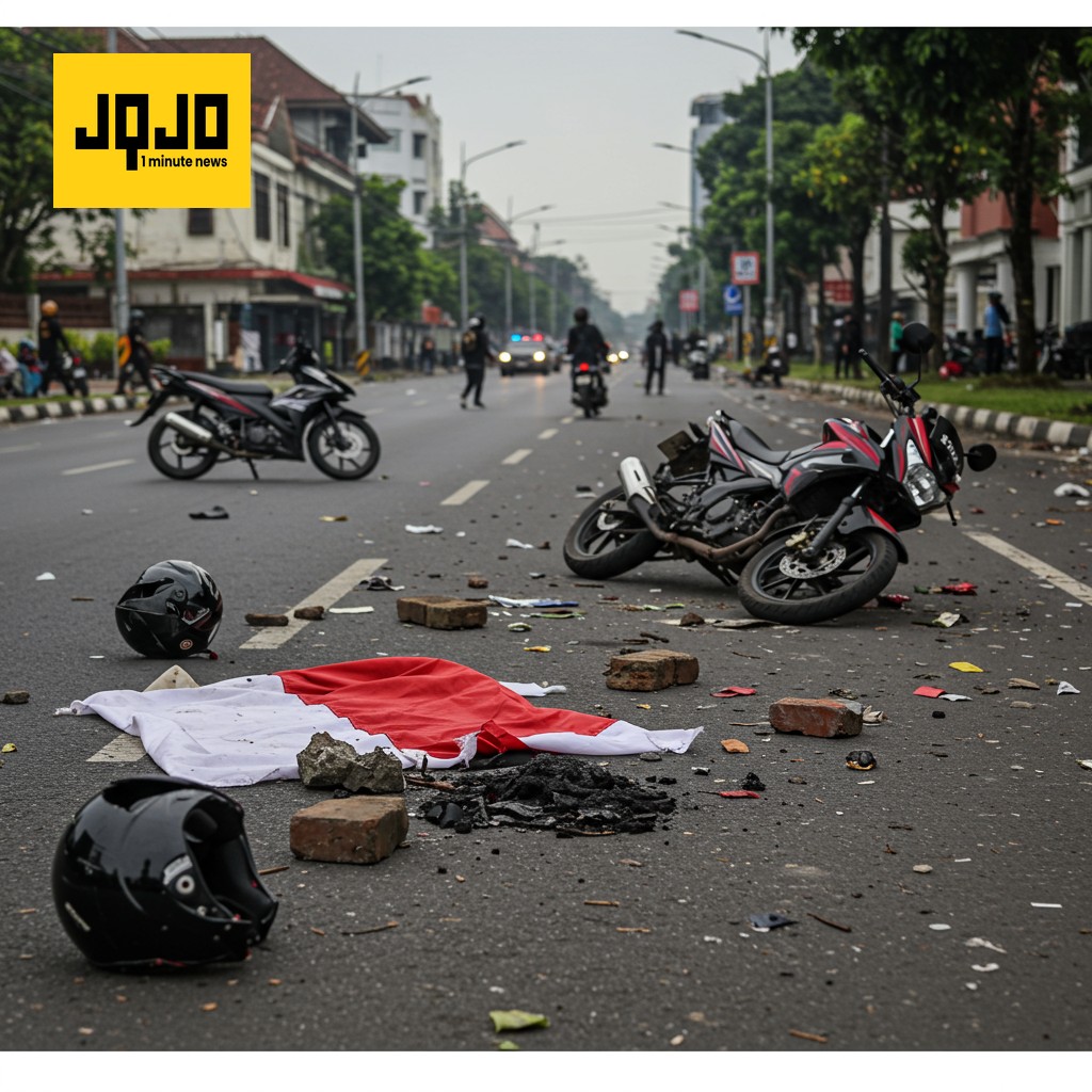 Protestas en Indonesia tras la muerte de un repartidor atropellado por la policía