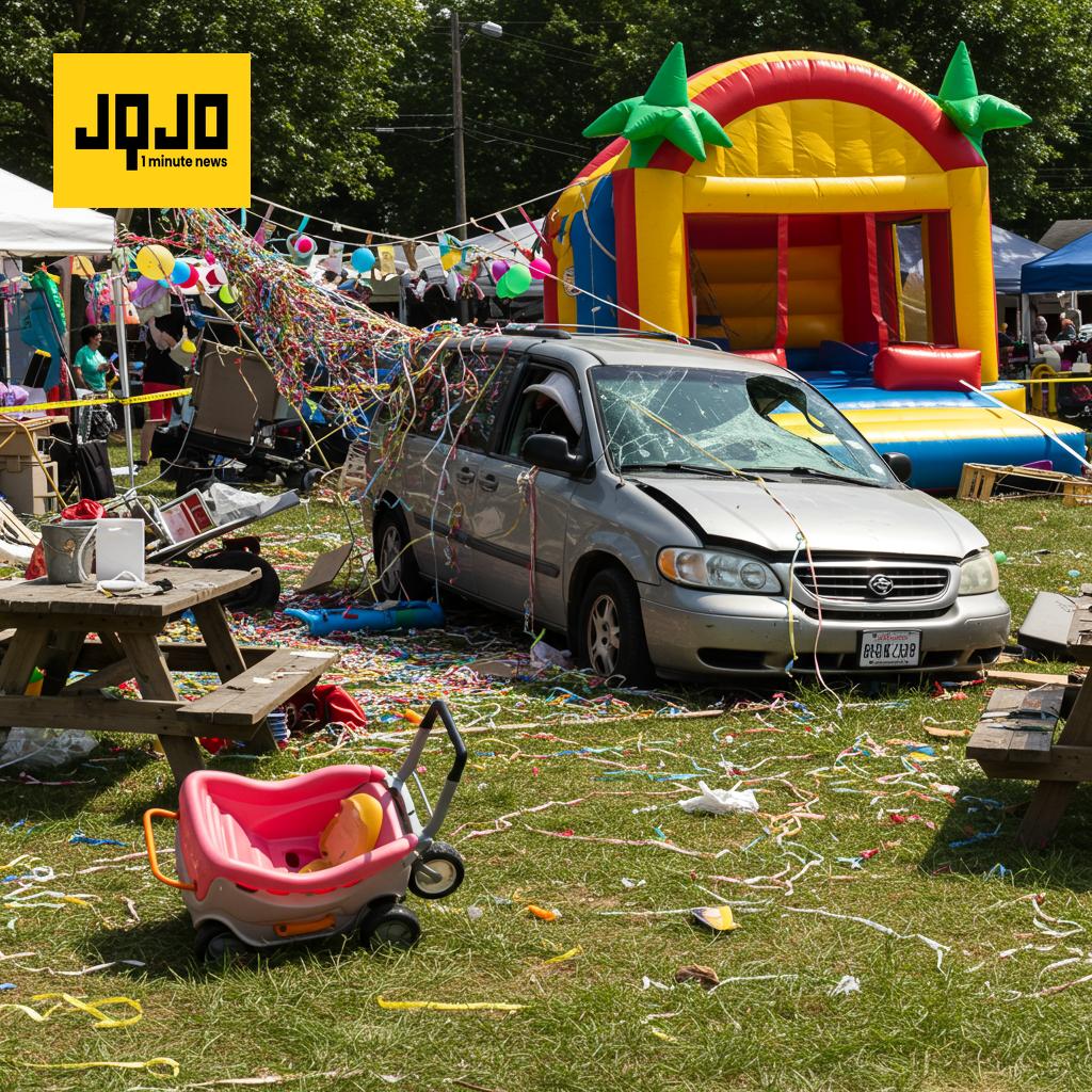 Child Critical? Van Crashes Into Festival!