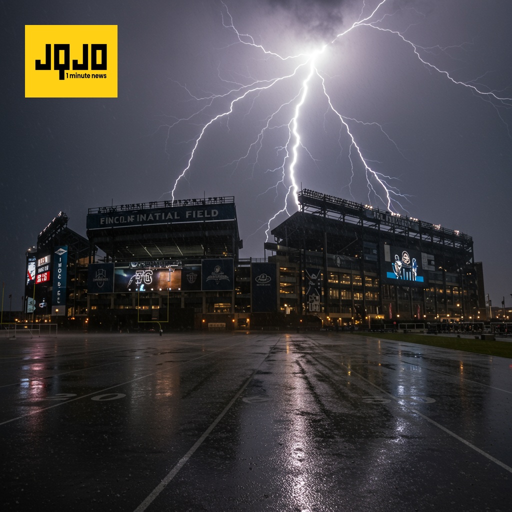 Match Eagles-Cowboys Suspendu à cause d'un Orage Violent
