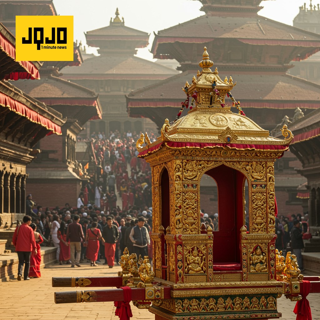 नेपाल की कुमारी ने इन्द्र जात्रा में लिया भाग