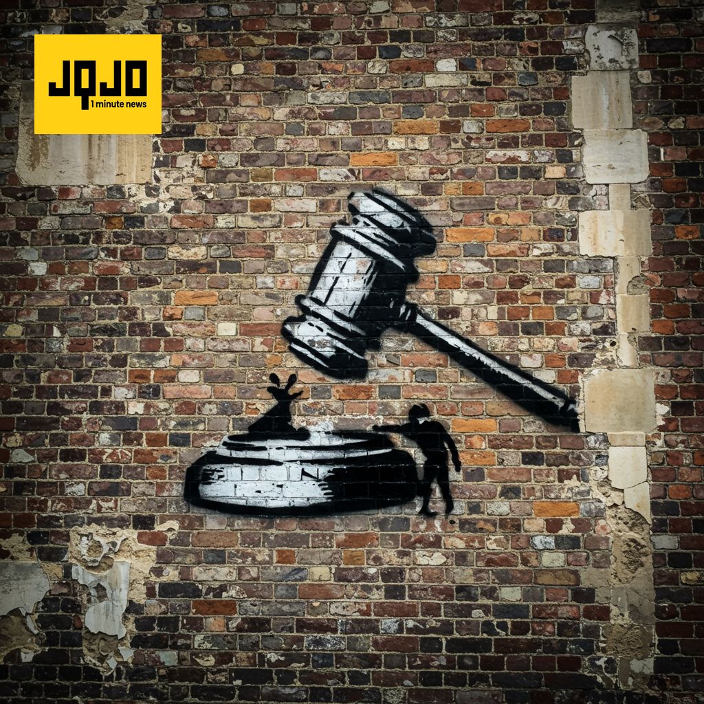 New Banksy mural appears at Royal Courts of Justice