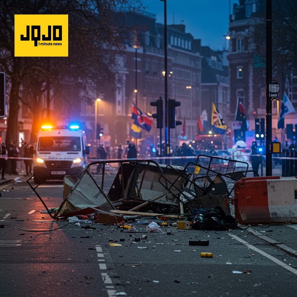 London Protests: Police Attacked, Arrests Made