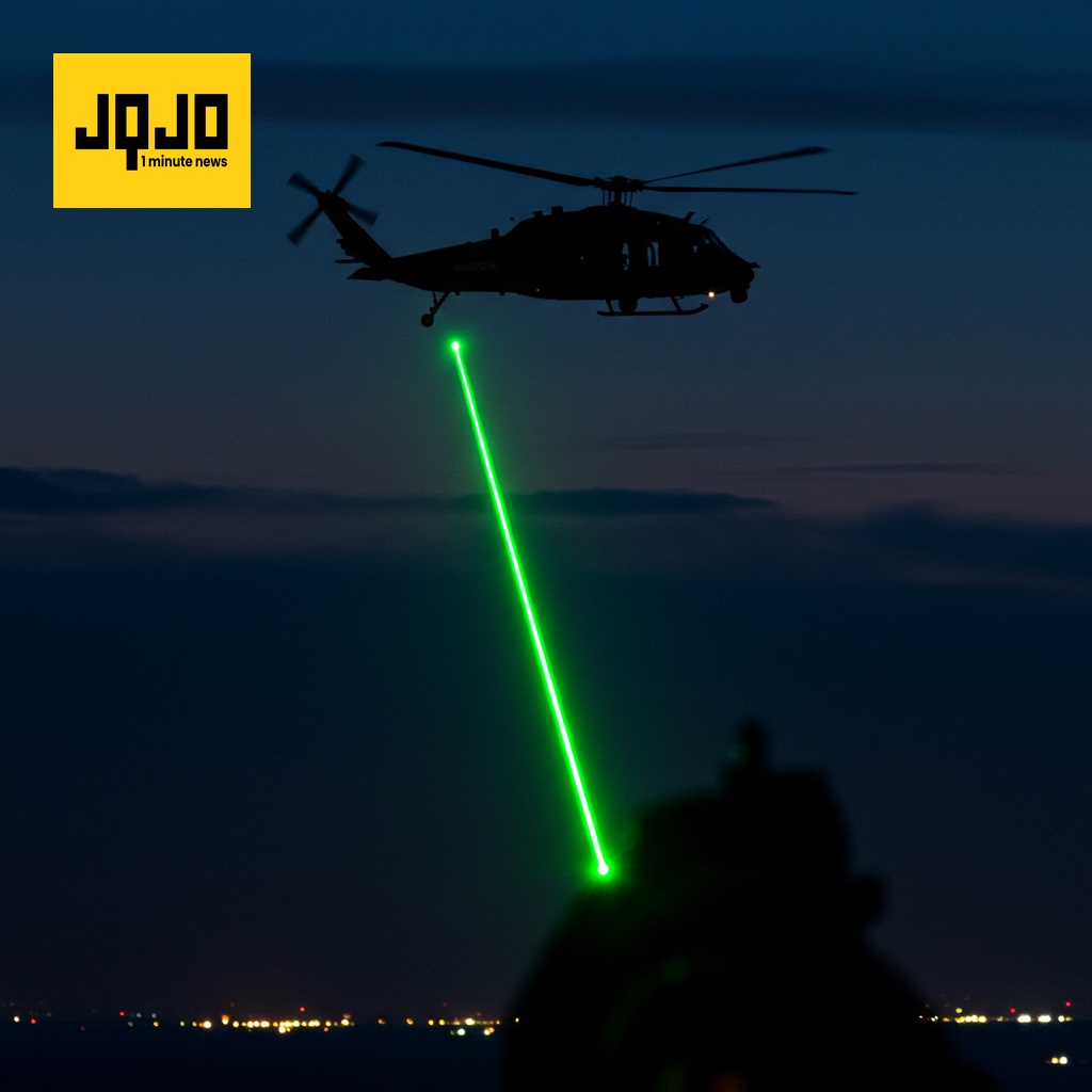 Laser Pointer Aimed at Marine One