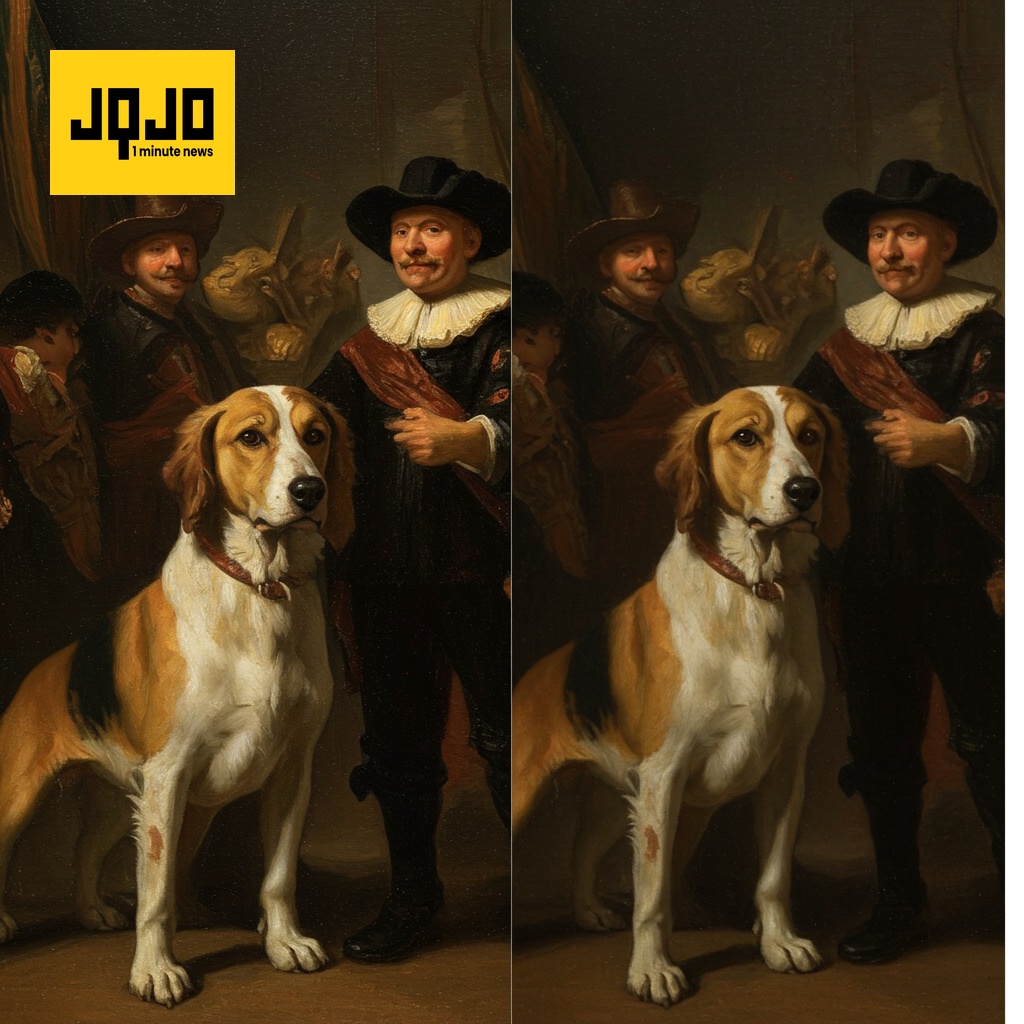 Rembrandt's 'Emulation': Dog in 'Night Watch' Copied