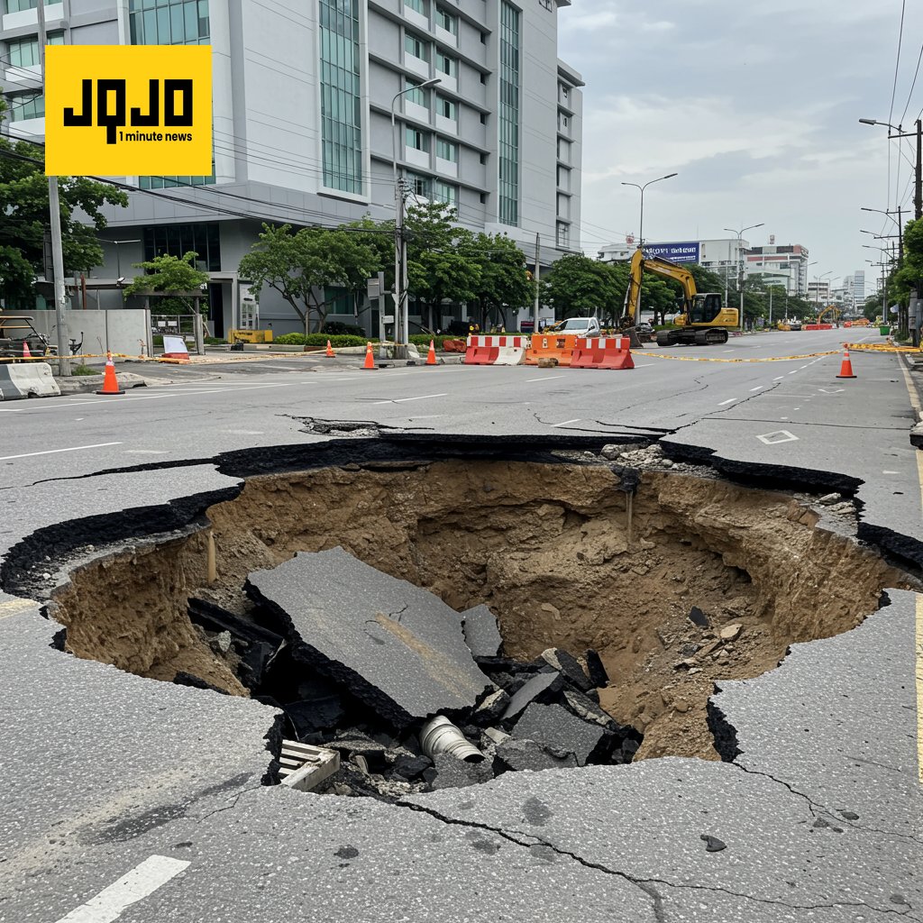 Giant Bangkok Sinkhole Causes Evacuations