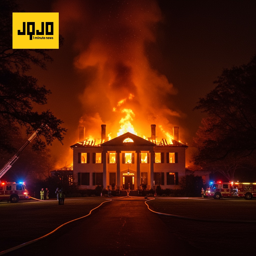 Incendie majeur ravage la maison d'une juge et d'un ancien sénateur en Caroline du Sud