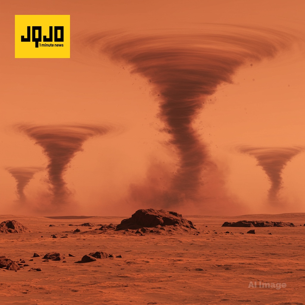 Mars Dust Devils Rage at Unprecedented Speeds