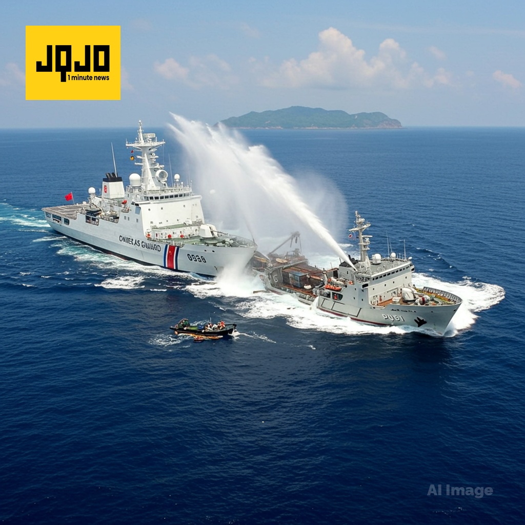 La Chine utilise un canon à eau contre un navire philippin en mer de Chine méridionale, les États-Unis condamnent
