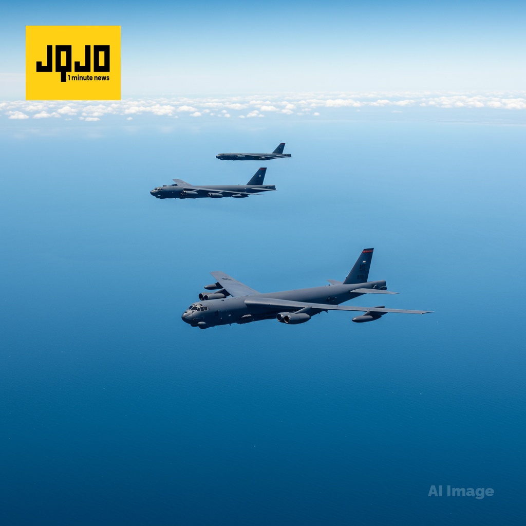 Bombarderos B-52 sobrevuelan costas de Venezuela en muestra de fuerza