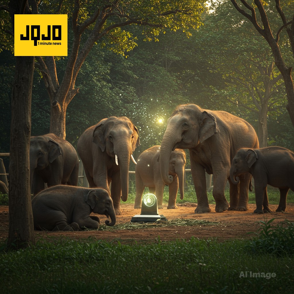 Elephants Approach Musician at Belgian Sanctuary