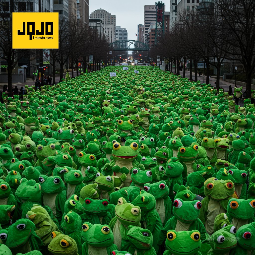 Frogs and Defiance Fill Portland's Protests