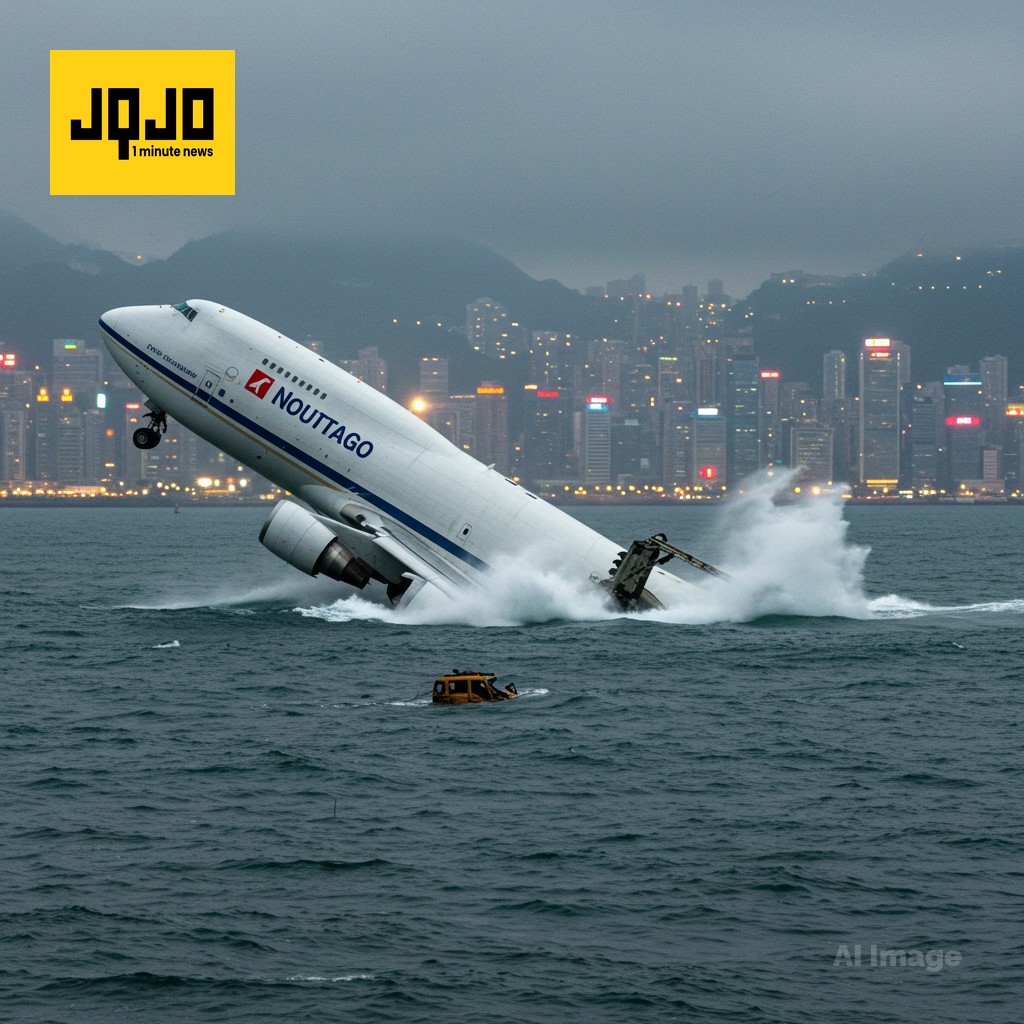 Cargo aircraft skids into the sea in Hong Kong, killing 2