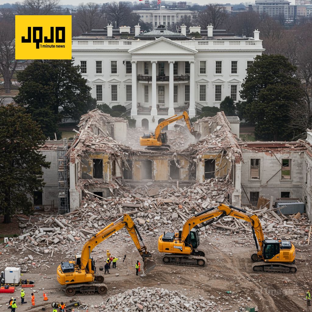 East Wing demolition begins for White House ballroom