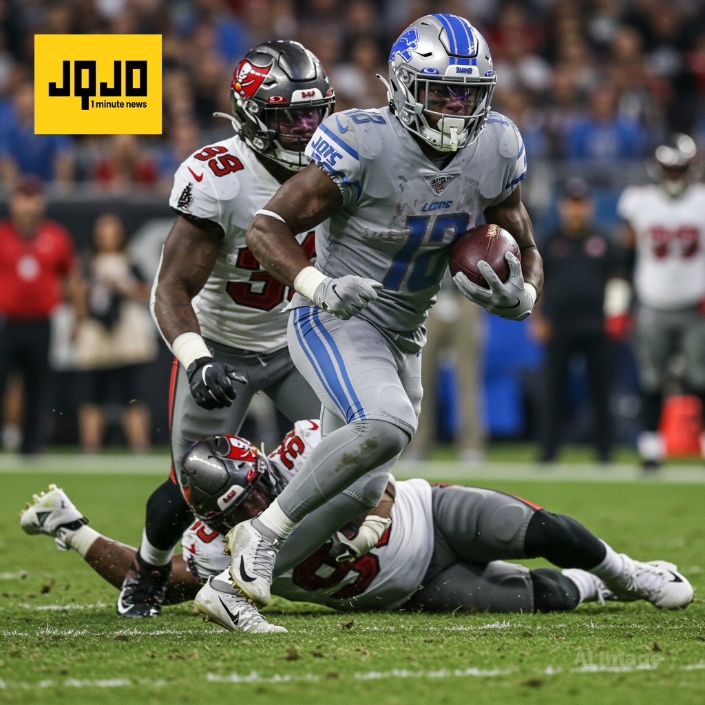 Gibbs surfe sur le succès des Lions : 136 yards, 2 TD dans une victoire éclatante 24-9