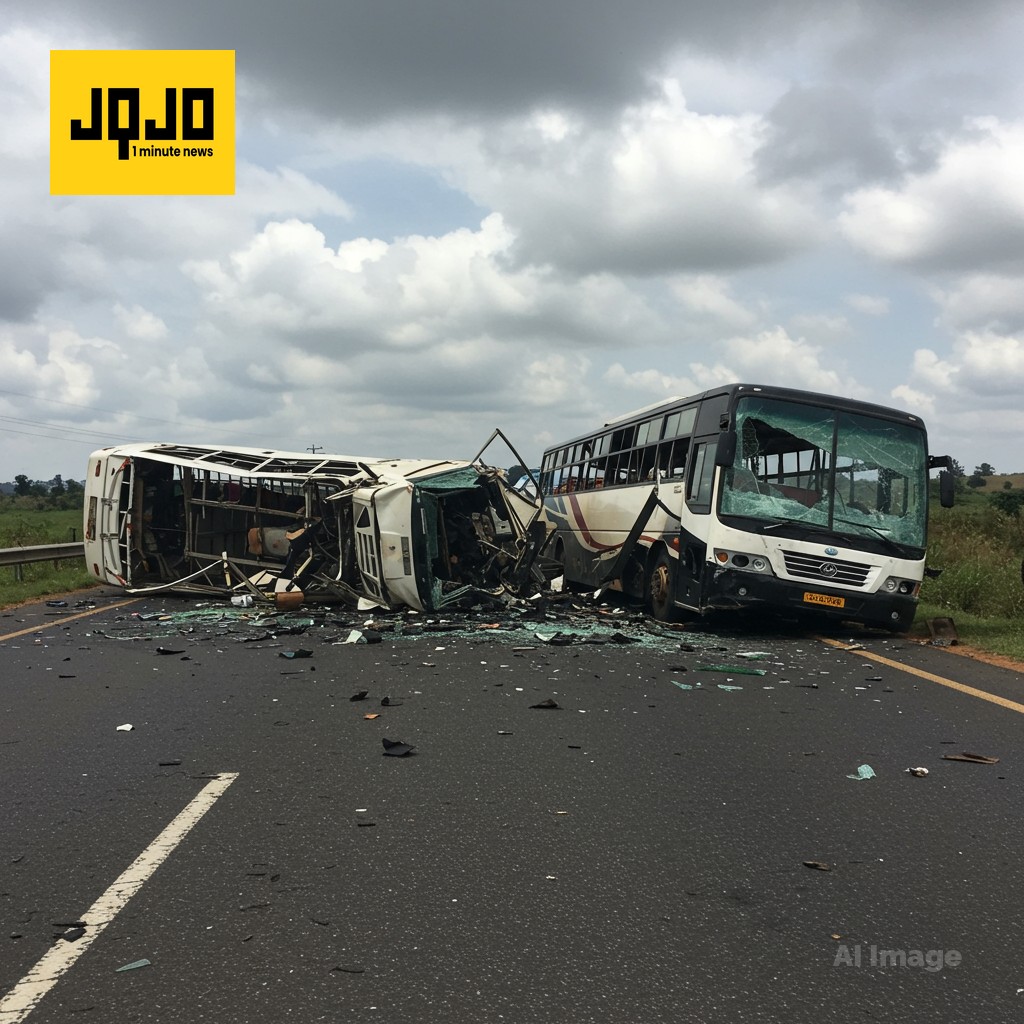 Tragedia en Uganda: Accidente de autobús deja 63 muertos en una carretera.