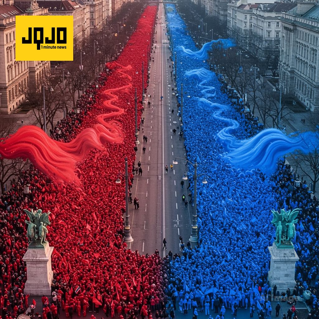 Orbán y Magyar: Choque de manifestantes en Budapest antes de las elecciones