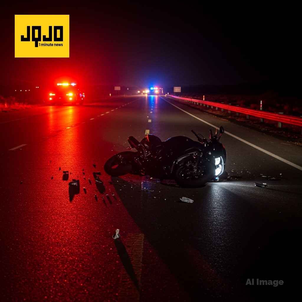 موٹرسائیکل سوار نے ڈپٹی کو قتل کیا، 150 میل فی گھنٹہ کی رفتار سے فرار، کیمری سے ٹکرا گیا