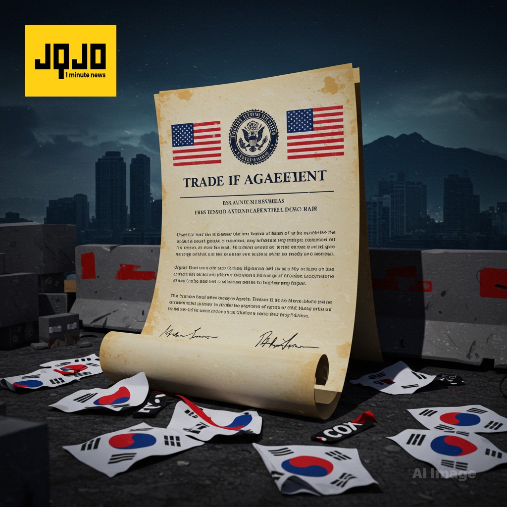 Protests greet Trump amid South Korea trade talks