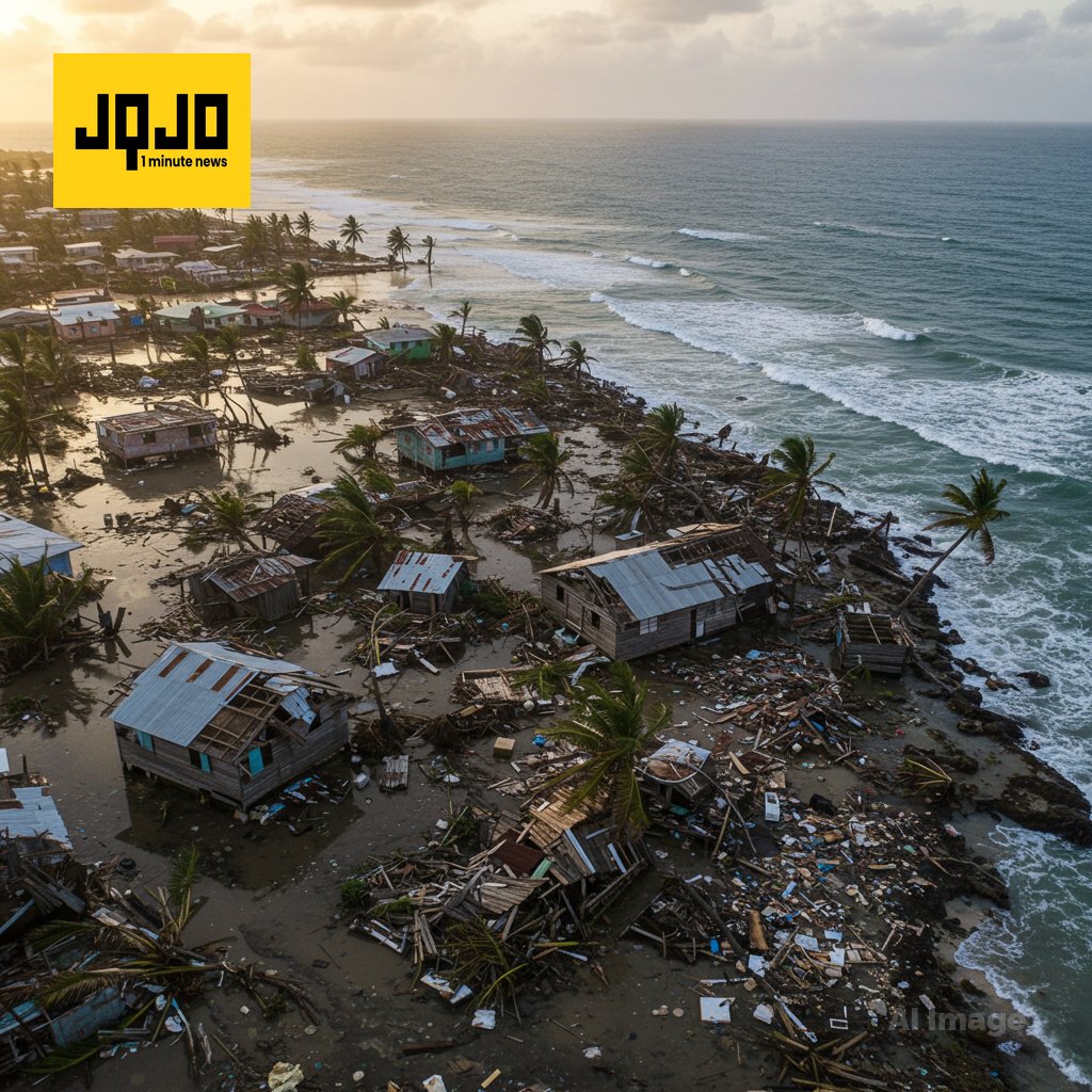 Disastrous images emerge from Jamaica following direct hit by Hurricane Melissa