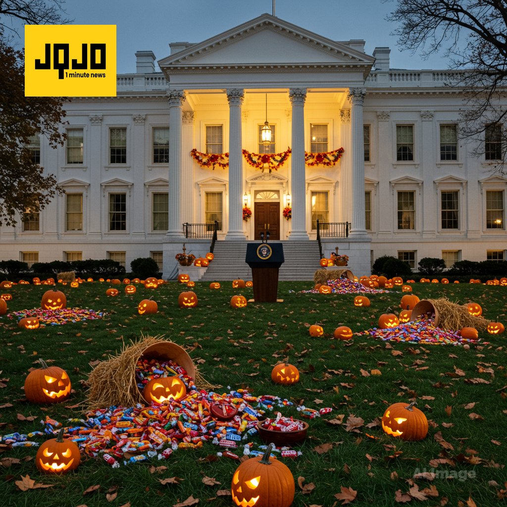 Trump y Melania reparten dulces de Halloween en la Casa Blanca
