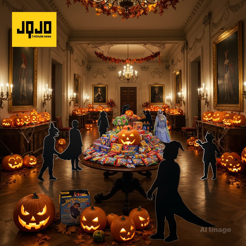 ट्रम्प ने हैलोवीन पर व्हाइट हाउस में बच्चों का स्वागत किया