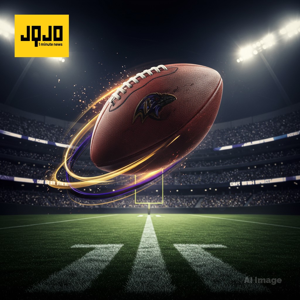 रेवन्स ने डॉल्फ़िन को 28-6 से हराया, लामार जैक्सन ने चार टचडाउन पास फेंके