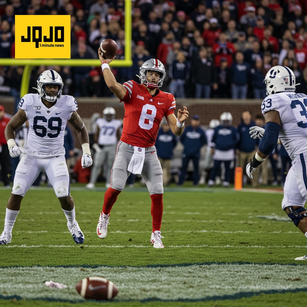 俄亥俄州立大学38-14战胜宾州州立大学，七叶树队取得12连胜