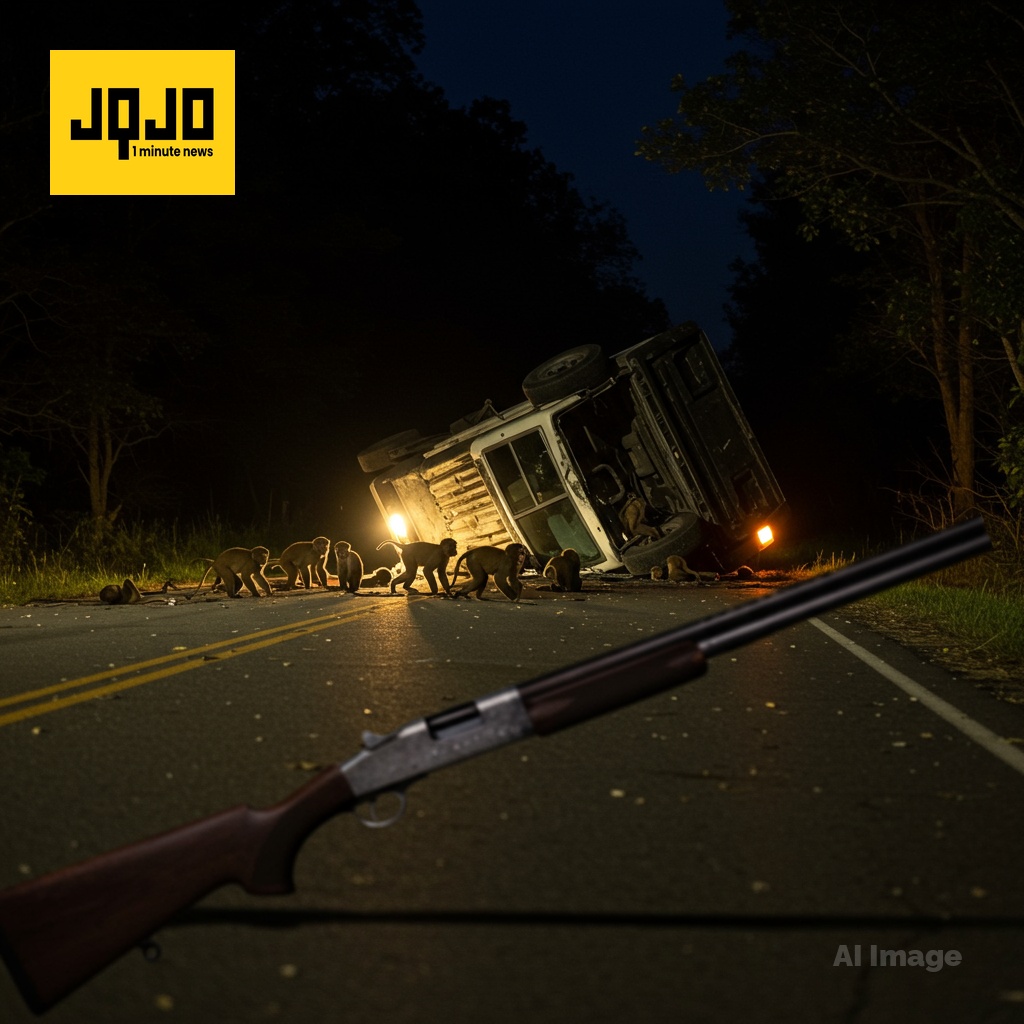 Mono rhesus muerto a tiros por madre después de escapar de accidente