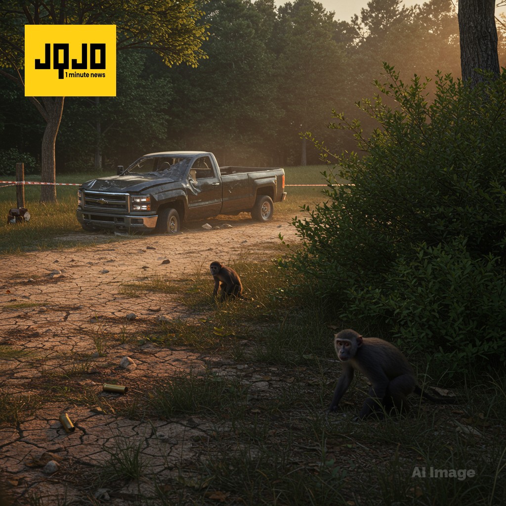 Mono Rhesus abatido por un residente en Mississippi tras escapar en un accidente de camión