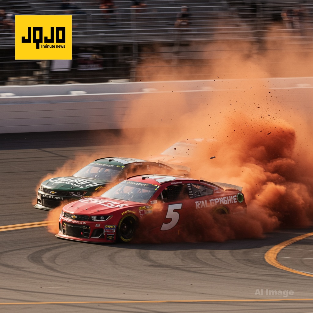 کائل لیرسن نے دوسرے NASCAR چیمپئن شپ کا دعویٰ کیا، ڈینی ہیملن کو افراتفری والے فینکس ریوے میں شکست دی