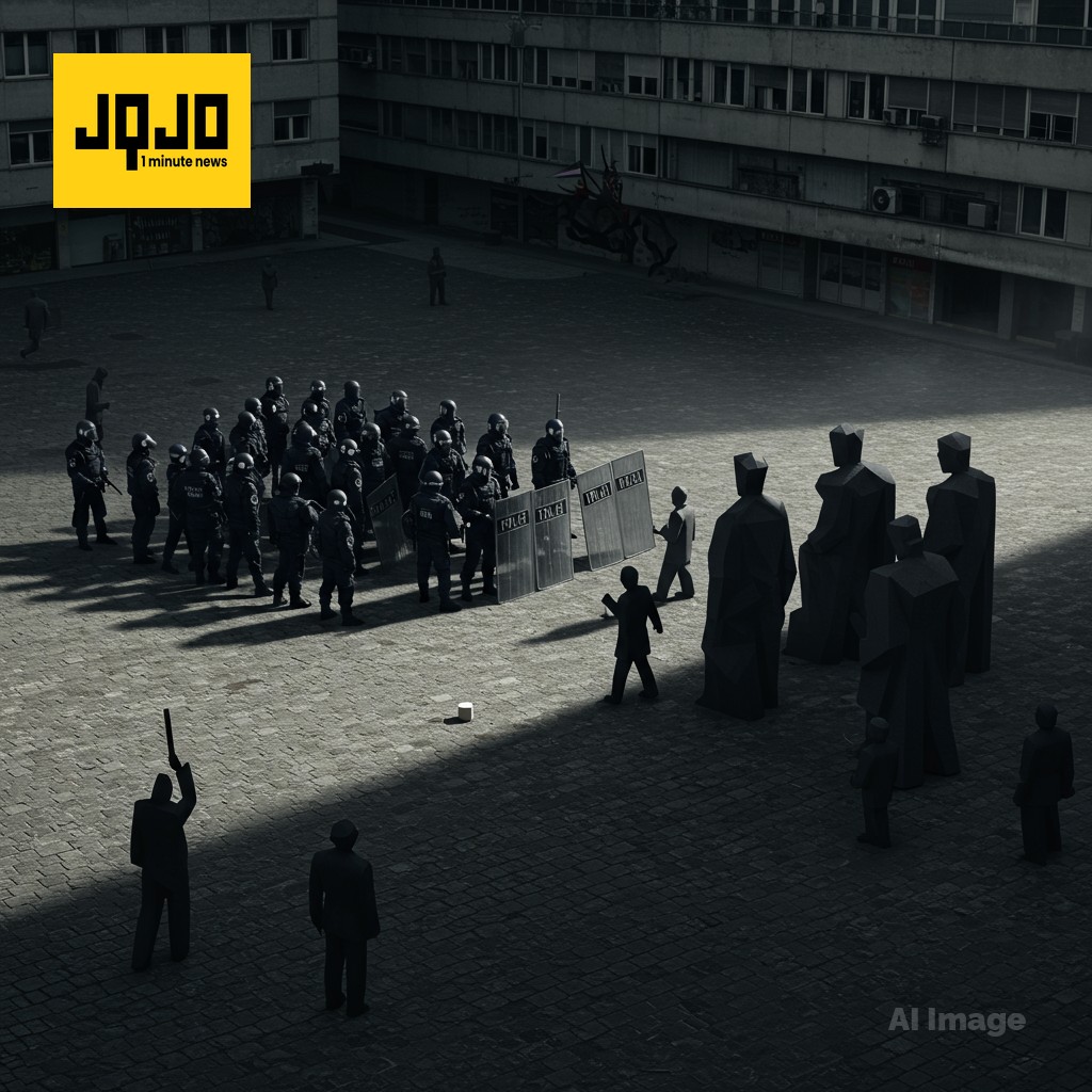 Enfrentamientos en Belgrado tras un año de protestas antigubernamentales