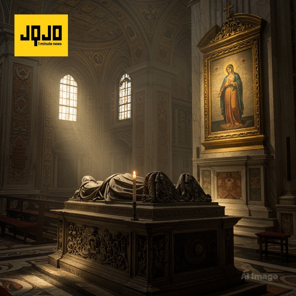 Pope Leo visits Basilica of St. Mary Major; prays at Pope Francis' tomb