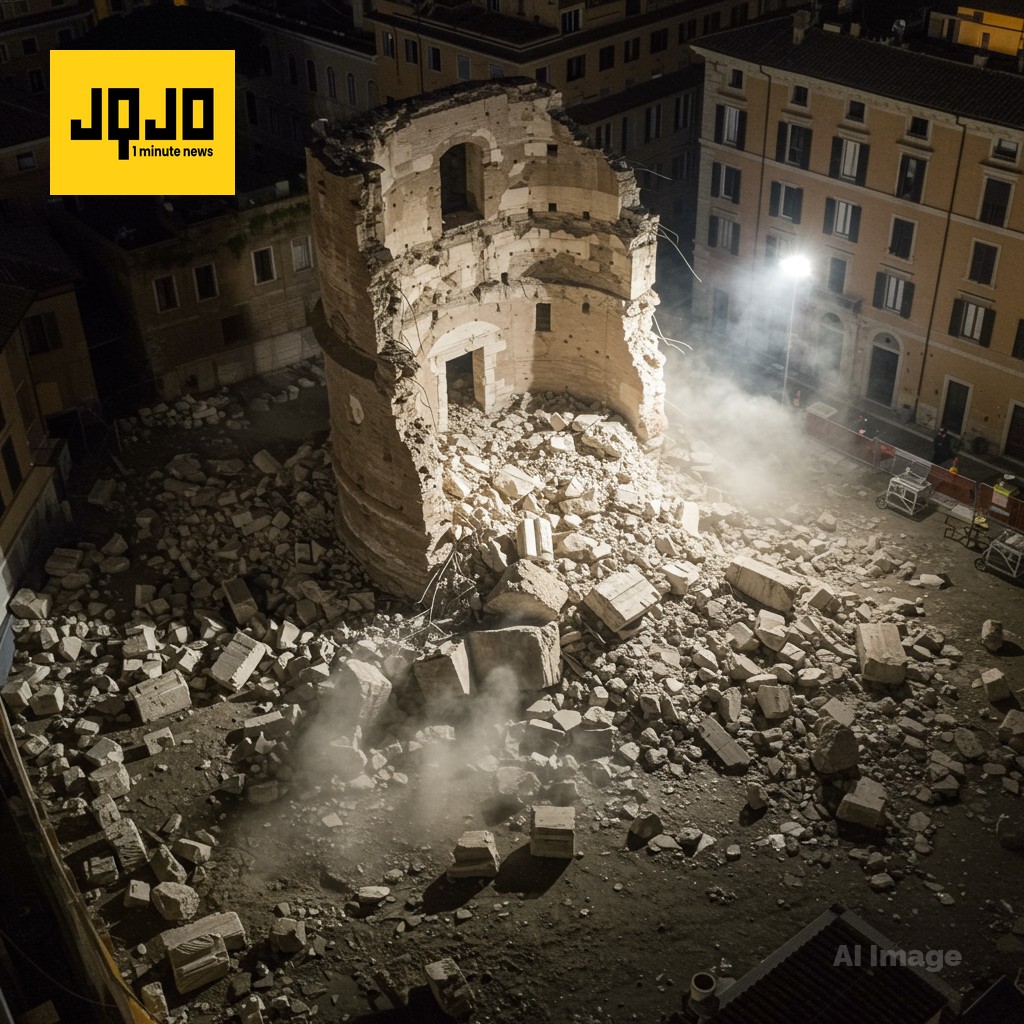 意大利塔楼倒塌，一名工人被困11小时后获救