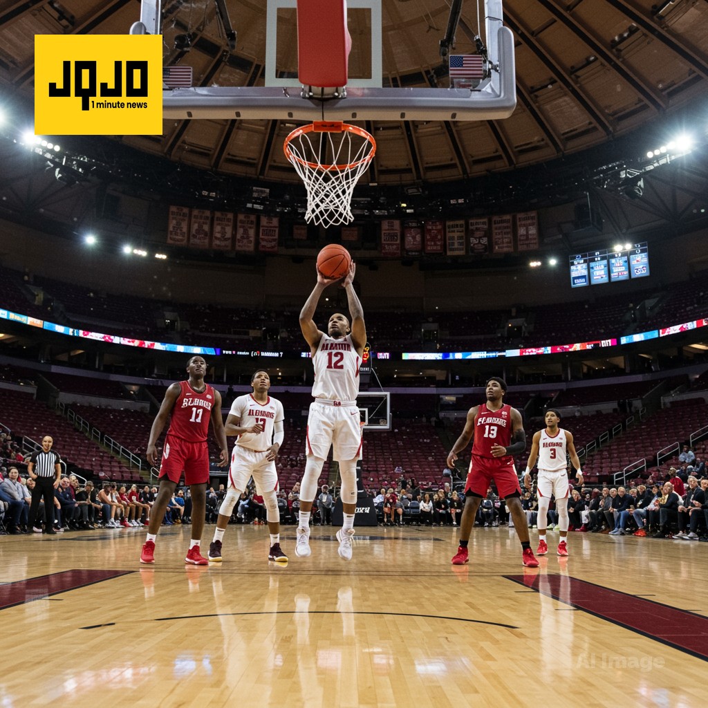 阿拉巴马大学103-96险胜圣约翰大学，结束对手12连胜
