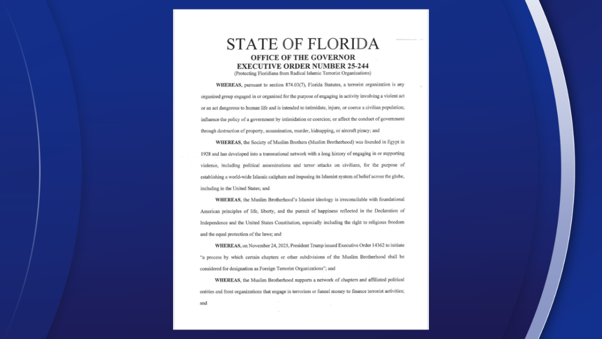 فلوریڈا کا مسلم برادرہڈ اور CAIR کو دہشت گرد تنظیم قرار دینے کا اعلان