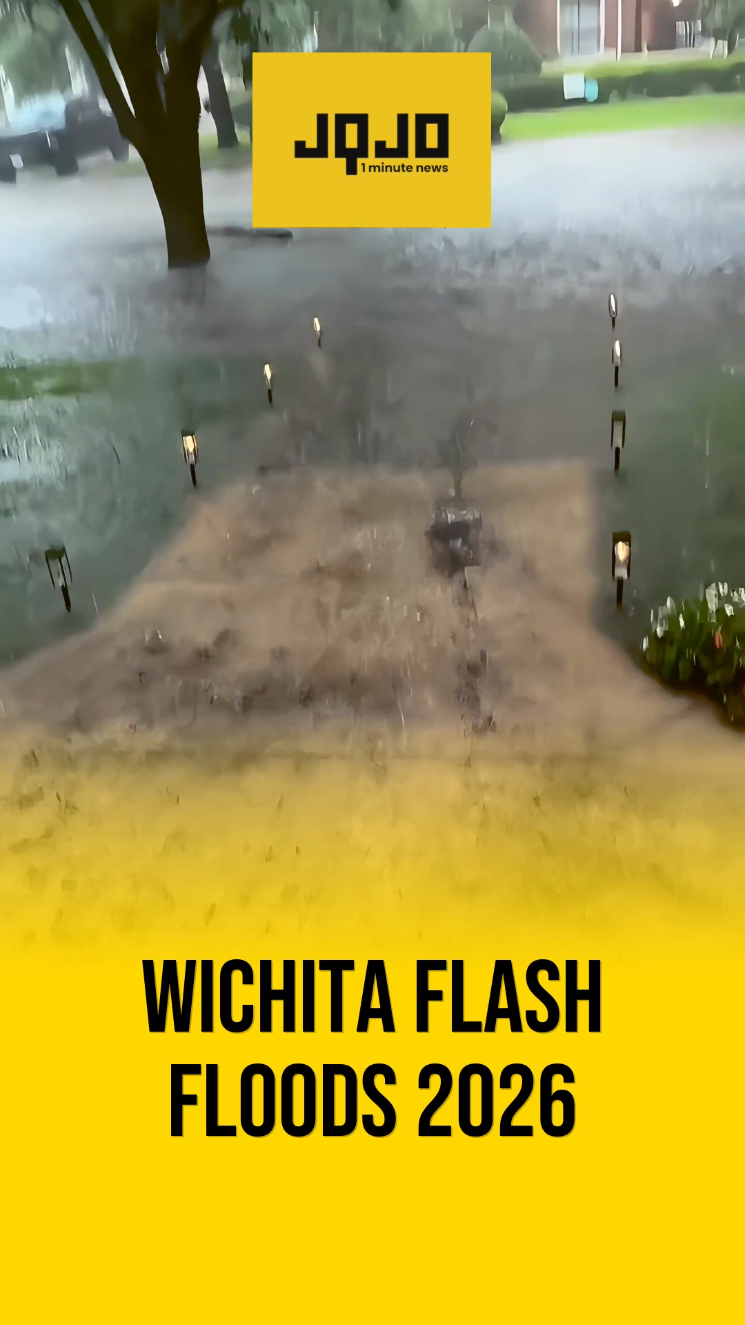 Emergencia por inundación repentina declarada en Wichita mientras la lluvia torrencial sumerge vehículos