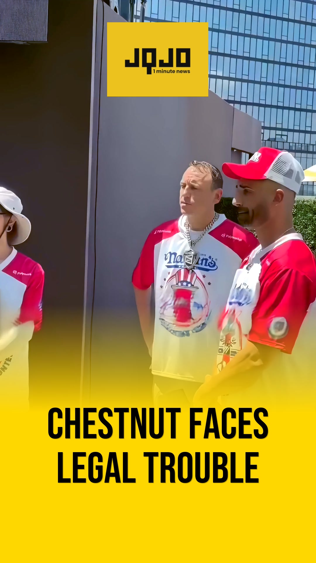 New York champion Joey Chestnut competes while on probation