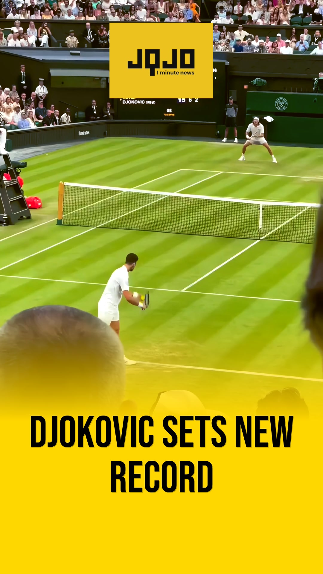 London: Djokovic sets Wimbledon match wins record