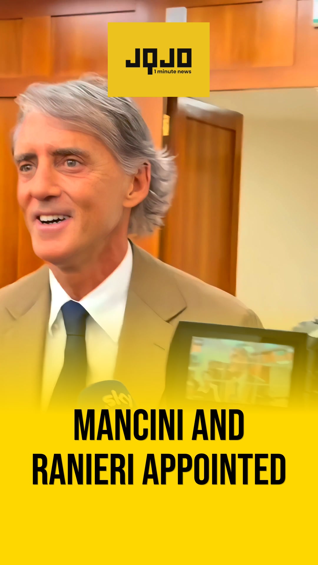 Mancini de retour comme entraîneur de l'Italie avec Ranieri comme directeur technique
