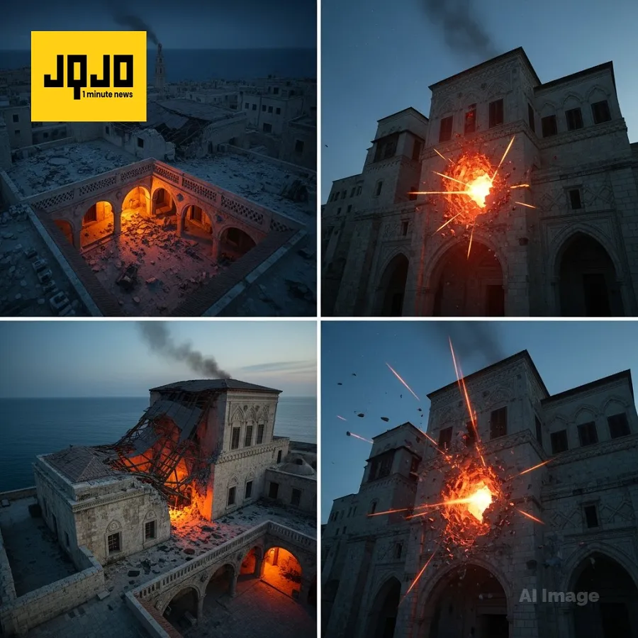 غارة إسرائيلية تلحق أضرارًا بمركب شيعي في صيدا