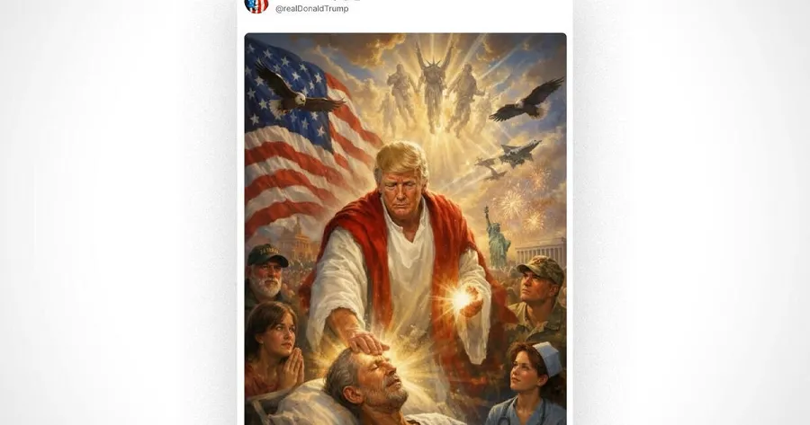 Trump posts AI image, spurring widespread backlash
